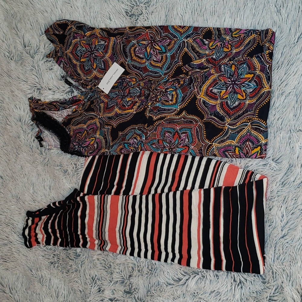 Spense Womens Striped and Abstract Dress Bundle